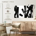 thumbnail image 5 of Elephant Stock Minimalist Abstract Strokes Wall Art - Horizontal Canvas Wall Art - Living Room Wall Decor - Abstract Canvas - Black And White Decor - 39" x 26", 5 of 8