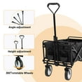 thumbnail image 3 of CL.HPAHKL Collapsible Wagon Cart Foldable Garden Wagon Cart Utility Wagon with All-Terrain Wheels, Black, 3 of 7