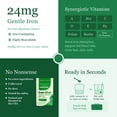 thumbnail image 6 of Smart Eats Iron Shot: 2-in-1 Iron-Multivitamin Blend | Highly Absorbed | Avoid Side Effects | 24mg Ferrous Glycinate | Vitamins B12, C, D, More | Boost Hemoglobin, Ferritin | Unflavored | 30 Scoops, 6 of 9