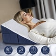 thumbnail image 2 of Almohada de cuña para Cama DR JOOHN Ultra Confort Azul Marino 52x52, 2 of 8