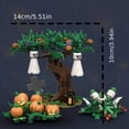 thumbnail image 2 of Halloween Spooky Ghost Pumpkin Model, 129 Pcs Building Blocks Set for Kids, Haunted Graveyard with Skeleton Tree House, Creative Architecture Construction Toy, Educational Interlocking Brick Gift for, 2 of 5