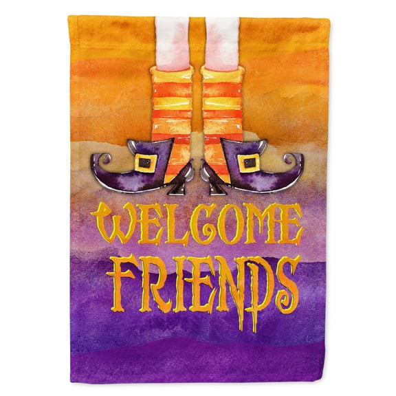 Halloween Welcome Witches Feet Garden Flag