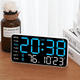 thumbnail image 5 of "Reloj De Pared Digital Con Alarmas Y Calendario, termómetro Belug, Negro Azul ", 5 of 5