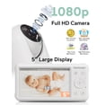 thumbnail image 2 of Monitor para bebés Momcozy 1080P 5" con pantalla dividida con 2 cámaras, 2 of 9
