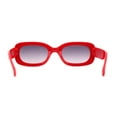 thumbnail image 4 of Girls Mod Narrow Rounded Rectangle Plastic Fashion Sunglasses Red Smoke, 4 of 4
