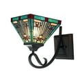 thumbnail image 3 of Radiance Goods Mission Tiffany-Style Blackish Bronze 1 Light Wall Sconce 8" Wide, 3 of 5