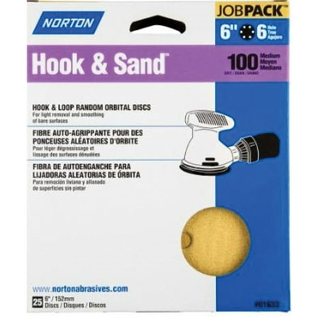 

NORTON Hook & Sand 07660701637 Vacuum Disc 6 in Dia P120-Grit Aluminum Oxide