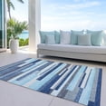 thumbnail image 6 of Addison Rugs Chantille Indoor/Outdoor Transitional Stripes Blue Washable Rectangle Rug, 2'6" x 3'10", 6 of 6