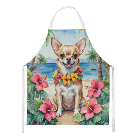 Carolines Treasures DAC6403APRON 30 x 27 in. Chihuahua Luau Apron