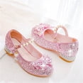 thumbnail image 4 of HAOTAGS Dress Shoes for Girls,Jewelry Etiquette Pearl Bow Students Party Performance Shoes Pink 11.5 M, 4 of 7