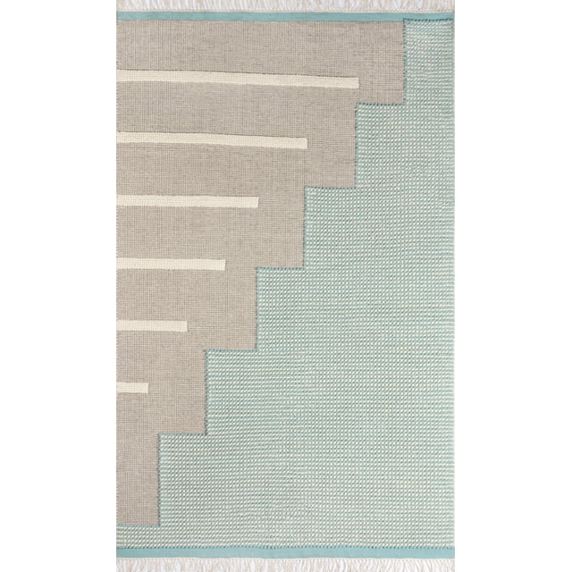 Alfombra rectangular Novogratz Karl Collection Color - Azul, Tamaño - 3'6 "X 5'6" Novogratz KARL0KRL-1BLU3656