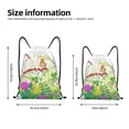 thumbnail image 2 of Gaeub Plants and Insects Drawstring Backpack Bag Sport Gym Sackpack Heavy Duty String Backpack for Men Women-Medium, 2 of 6