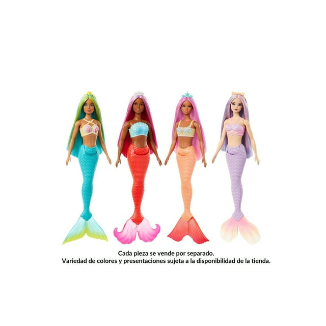 Muñeca Mattel Barbie Sirenas con Cabello de Colores Varios Modelos 1 Pieza.