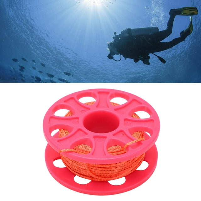 Diving Reel, Flared Shape Finger Reel Fluorescent Orange Wire for Cave Diving Orange,Black,,Yellow