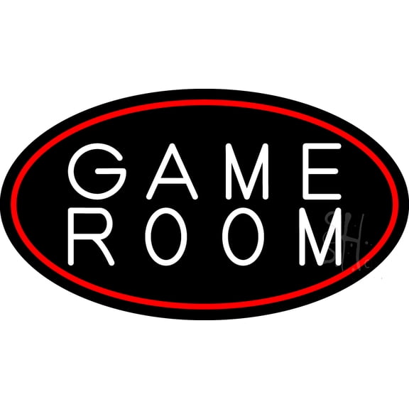 Game Room Bar LED Neon Sign 20 x 37 - inches, Clear Edge Cut Acrylic Backing, with Dimmer - Bright and Premium built indoor LED Neon Sign for Bar decor.