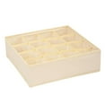 thumbnail image 1 of Calcetines de ropa interior Caja de almacenamiento Organizador de ropa interior Divisor Divisor de baño plegable Espacio de baño Plegable Organizador Cuadrícula beige 16, 1 of 9