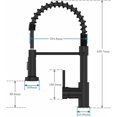 thumbnail image 2 of Grifo de Cocina NQ con Rociador Giratorio 360° Monomando Tanque de Agua Caliente y Fría Negro, 2 of 4