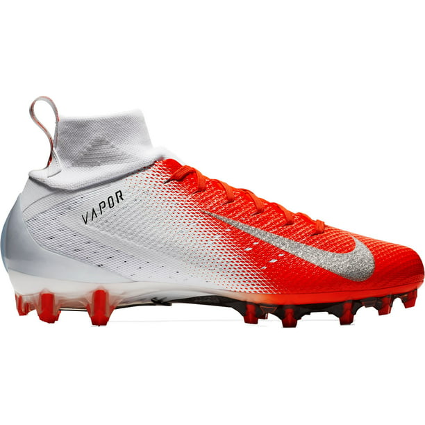 Nike Men's Vapor Untouchable 3 Pro Football Cleats White/Silver/Orange ...