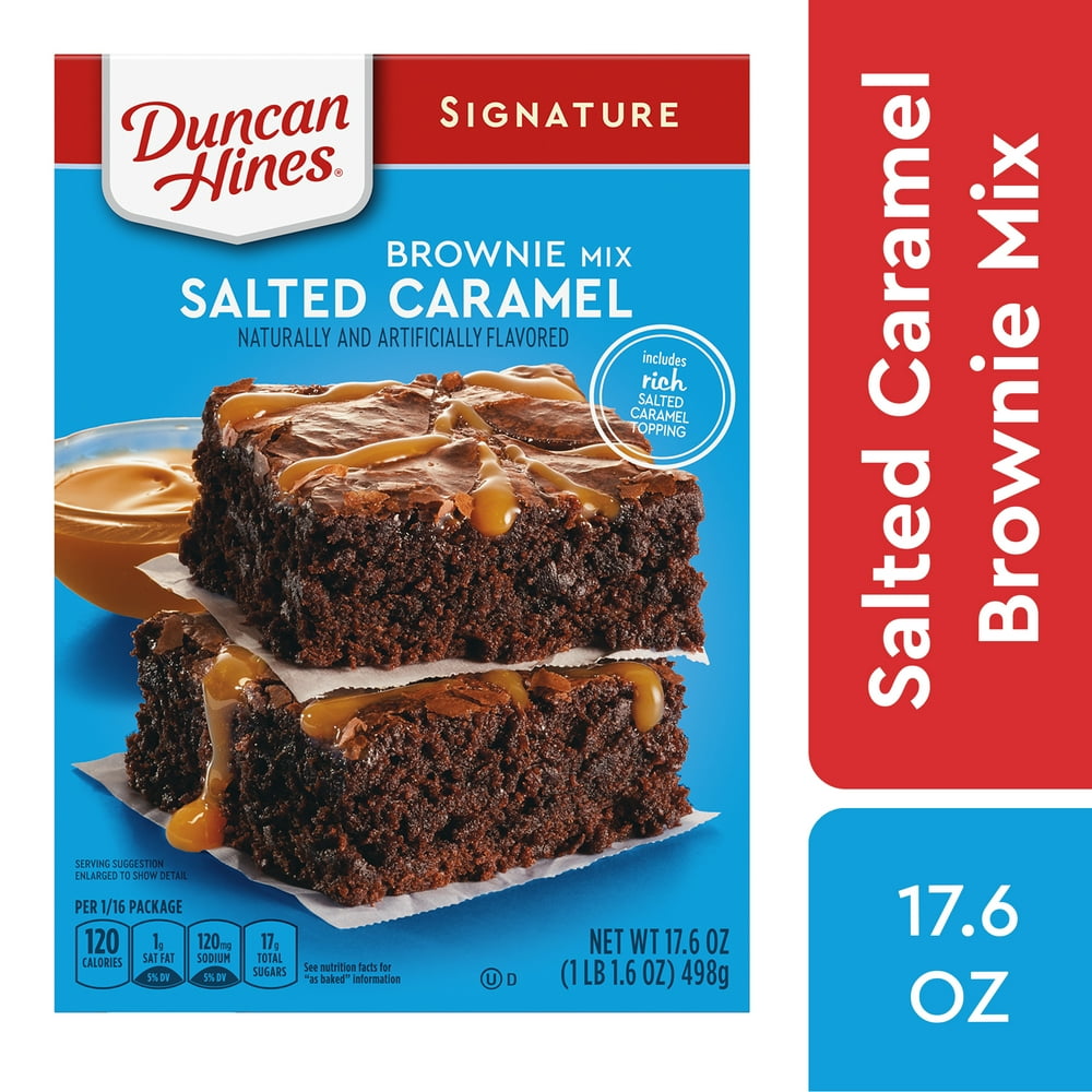 Duncan Hines Decadent Salted Caramel Brownie Mix, 17.6 Oz