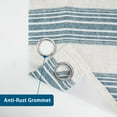 thumbnail image 4 of DriftAway Chris Vertical Striped Pattern Linen Blend Lined Thermal Insulated Blackout and Room Darkening Grommet Linen Curtains for Farmhouse Printed 2 Panels, 52" x 90", Jean Navy, 4 of 8