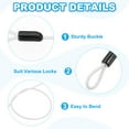thumbnail image 3 of Uxcell Vinyl Coated Stainless Steel Cable with Loops Flexible Wire Rope Security Chain Lanyard Lock for Outdoor Luggage Lock White 1/8"x7 ft, 3 of 7