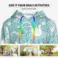 thumbnail image 4 of Disketp Swan And Flowers4 Womens Casual Hoodies Crew Neck Long Sleeve Sweatshirts Pullover Tops-Medium, 4 of 7