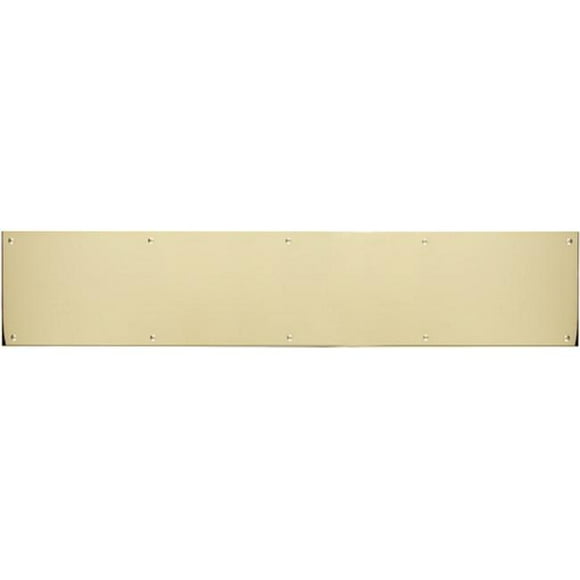 BRASS Accents A09-P0640-628ADH 6 in. x 40 in. Kick Plate Polished Brass-Aluminum Adhesive Mount