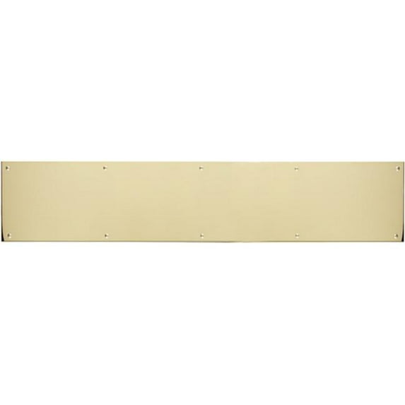 BRASS Accents A09-P0640-628ADH 6 in. x 40 in. Kick Plate Polished Brass-Aluminum Adhesive Mount