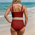 thumbnail image 5 of WILLBEST Trajes de Baño Para Mujer, Traje de Baño Sexy Con Cuello En V, Traje de Baño de Playa Acolchado Con Bloques de Color, 5 of 5