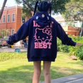 thumbnail image 3 of Sanrio Hello Kitty Hooded Sweater Anime Fashion Embroidery Cardigan Zipper Top Cotton Korean Loose Couple Coat Winter Y2K Girls, 3 of 4