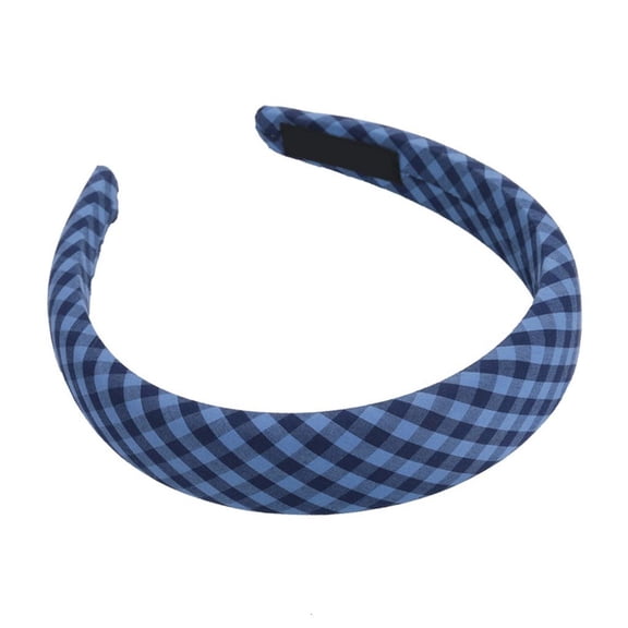 Soft Sponge Fabric Headbands With Bows Decoration Trendy Plaids Pattern