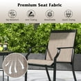 thumbnail image 5 of Resenkos 4 Piece Patio Dining Chairs Large Outdoor Chairs with Breathable Seat and Metal Frame-Coffee, Outdoor Patio Dining Chairs Cushioned Sofa for Garden Outside, 5 of 5