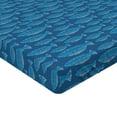 thumbnail image 2 of Ambesonne Fish Fitted Sheet, Blue Toned Nautical Life Motif, Twin Size, Blue Pale Blue White, 2 of 3