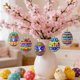thumbnail image 5 of Decoraciones de Pascua para el Hogar 12Pcs Lindo Conejo de Pascua Huevo de Pascua Colgando Ornamento 2D Plato Ornamento Llavero Colgante Pequeño para Coche Retrovisor Espejo O Mochila, 5 of 6