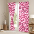thumbnail image 3 of jejeloiu Leopard Print Blackout Curtains,Western Cowgirl Curtains Pack of 2 (38x45 Each),Pink White Window Curtains For Girls Kids,Ultra Soft Home Decor, 3 of 6