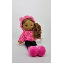 Cute Rag Doll Luvy 16" Brown/Fuschia