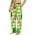 thumbnail image 6 of Sikiie Avocado Green Striped Mens Pajama Pants Sleep & Lounge Pants, PJ Bottoms With elastic waistb and Pockets Large, 6 of 6