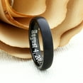 thumbnail image 2 of Men's Women's Tungsten Wedding Band Engagement Ring 4mm Domed Brushed Black Ring, SZ 6, 2 of 3