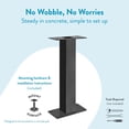thumbnail image 5 of Architectural Mailboxes Oasis 28" H Pedestal Galvanized Steel Mailbox Post, Compatibility Code H, K, 5106B, Black, 5 of 9