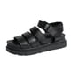 thumbnail image 1 of Zapatos Casuales de las Mujeres Tamaño Más Sandalias de Pie Abierto con Correa de Tobillo Ajustable, Tacón de 2 cm, Cuero Superior para el Estilo Primavera/Verano, 1 of 9