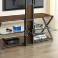 Whalen 3in1 TV Stand for TVs up to 70", Cappuccino/Gunmetal