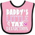 thumbnail image 3 of Inktastic Daddy's Little Tax Deduction Pink Hearts Boys or Girls Baby Bib, 3 of 4