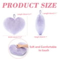 thumbnail image 2 of Gloveleya Plush Pillow Fluffy Heart Pillows Lavender Purple Pillow for Bedroom, Sofa, or Chair 14inches, 2 of 11