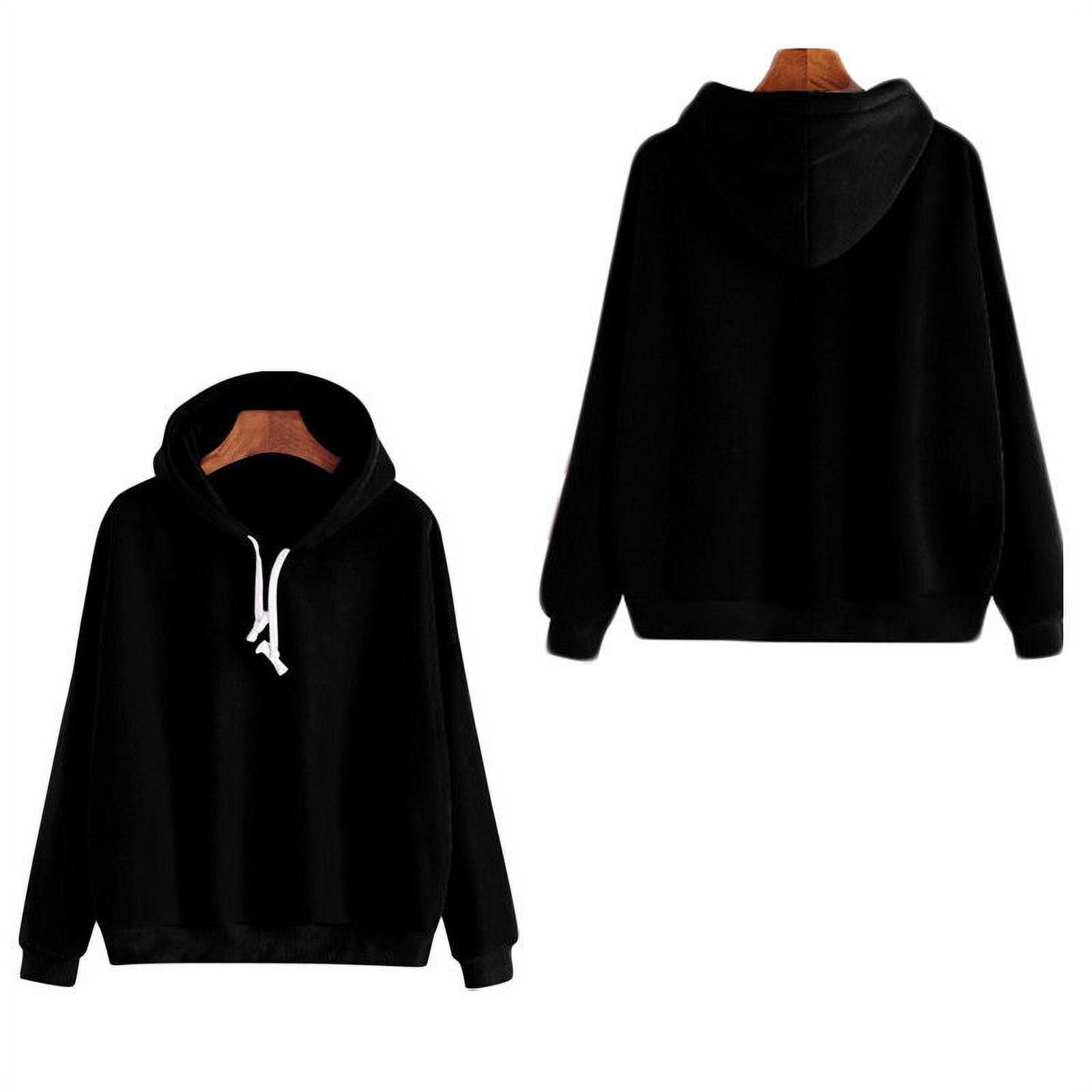 Plain black outlet hoodie for girls