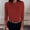 Red, variant on Babysbule Women's Fashion Sweater Fashion Women's Fashion And Winter Casual Button Round Neck Sleeve Solid Color Sweater Tops Blouse