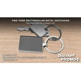 thumbnail image 4 of 10 Two Tone Rectangular Metal Keychains Set - Key Ring, High Quality - Black, 4 of 5