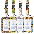 thumbnail image 3 of Fashionable ID Badge Holder Set Colorful Floral Sunflower Printing Lanyard ID Card Sleeve with Telescopic Easy Pull Buckle, 3 of 6