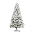 thumbnail image 5 of GOTGELIF® 9ft Pre-Lit Snow Flocked Christmas Tree,Hinged Christmas Pine Tree,Christmas Tree with 2300 Flocked Tips,700 Bulbs, Two Lighting Modes:Warm and Colorful Lights,Foldable Metal Base, 5 of 6