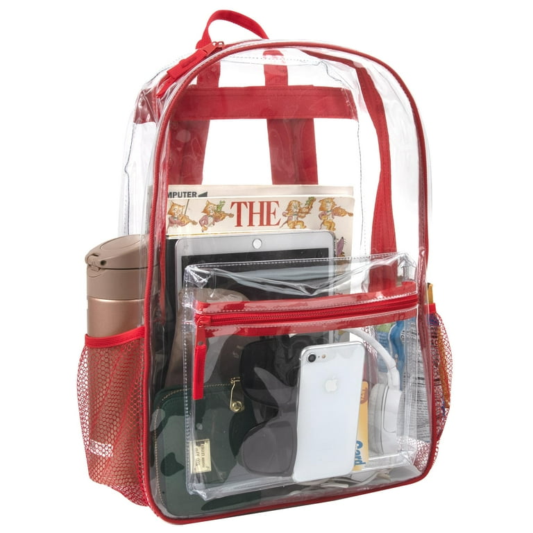 Clear Travel Backpack with Reinforced Shoulder Straps for  display picture 1