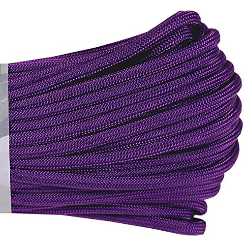 Atwood Paracord - 100' x 3/32" Tactical Cord 4 Nylon Strand Core 275 Test Weight 275lbs (Purple)